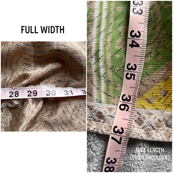 Darn Good Made in India Recycled Silk Bohemian Tie Goddess Beach Caftan Dress - Picture 17 of 17